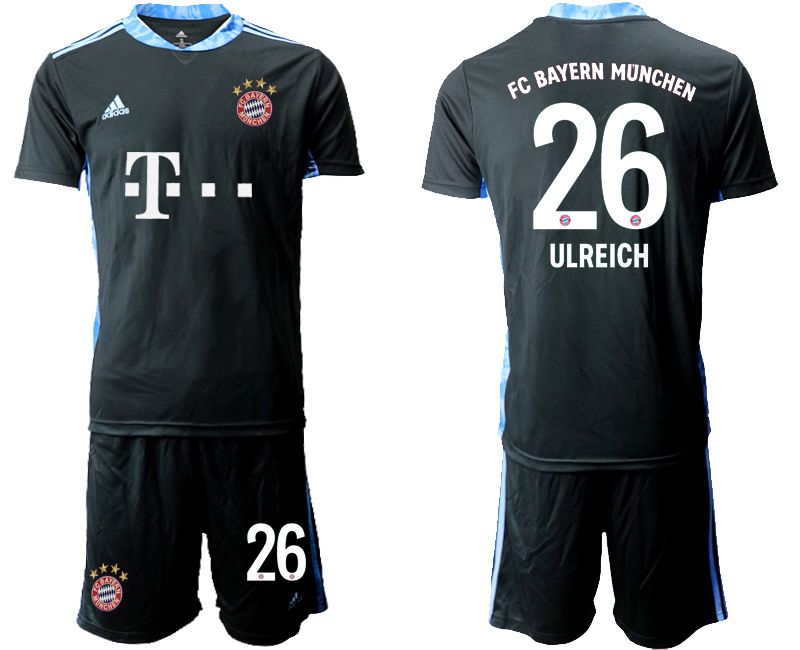 Men 2020-2021 club Bayern Munich black goalkeeper #26 Soccer Jerseys